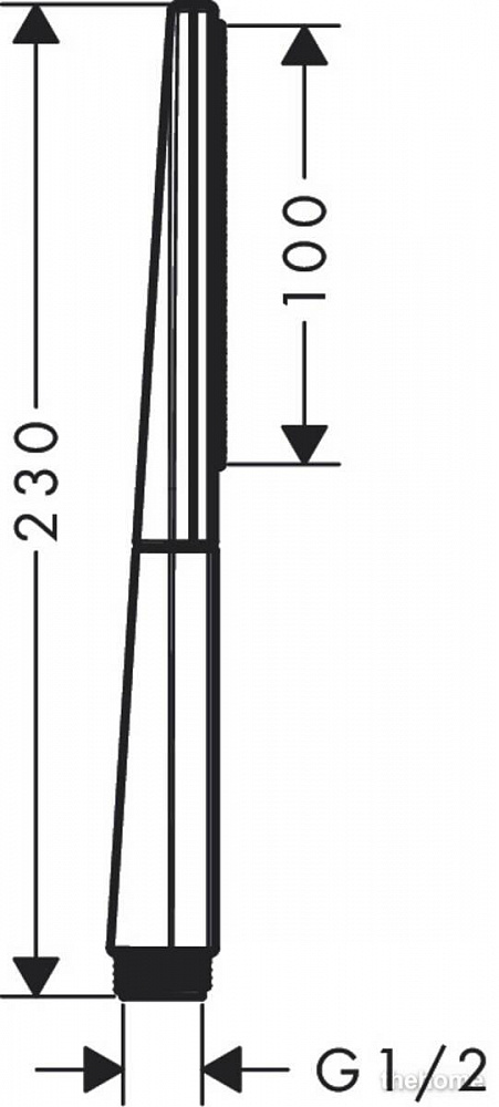 Ручной душ Hansgrohe Rainfinity Baton 100 1jet 26866700, белый матовый - 3