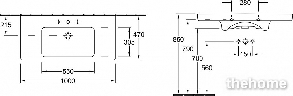 Раковина Villeroy & Boch Subway 2.0 7175 A0R1 alpin CeramicPlus - 4