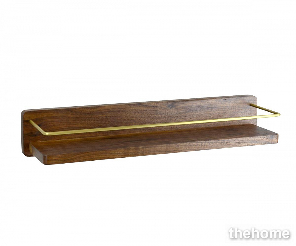 Деревянная полка с ограничителем матовое золото Bronze de Luxe Forest 10711G - TheHome