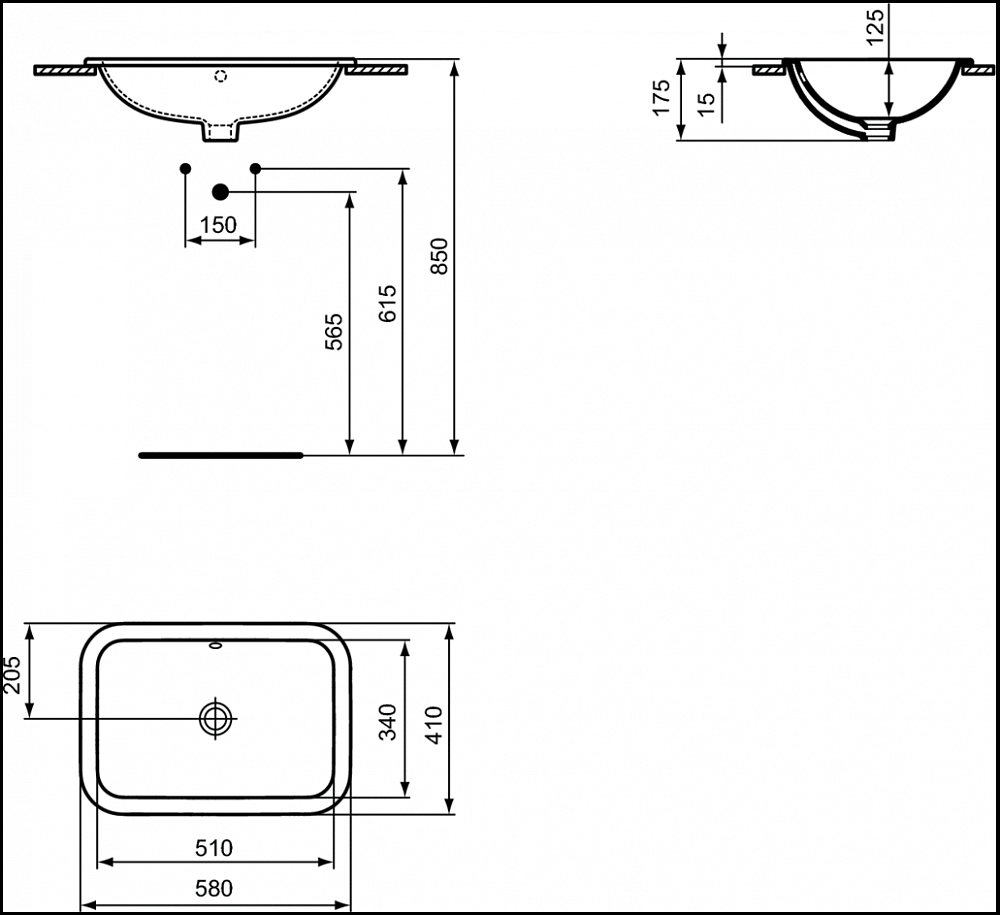 Раковина Ideal Standard Connect E505901 58 см - 2