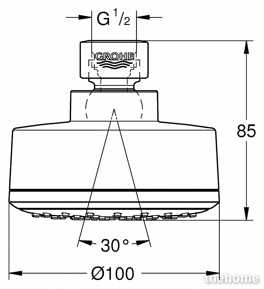 Верхний душ Grohe New Tempesta Cosmopolitan 100 26051000 - 4