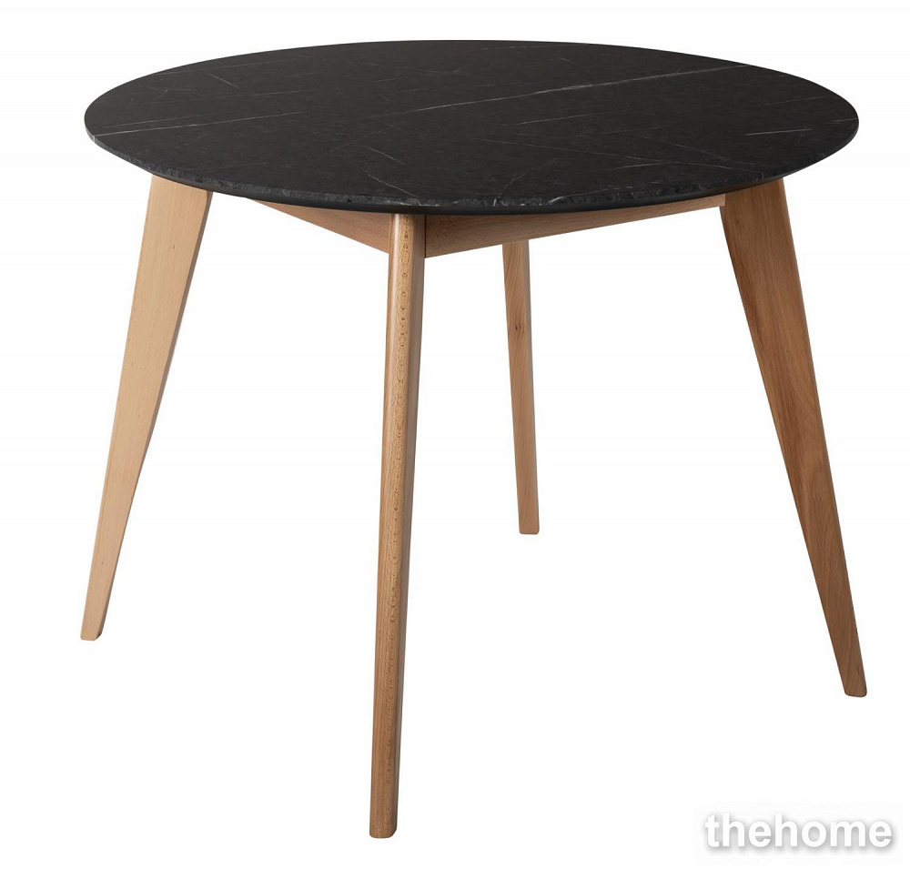 Стол R-Home Лунд круглый д.960 Мрамор Графит - TheHome