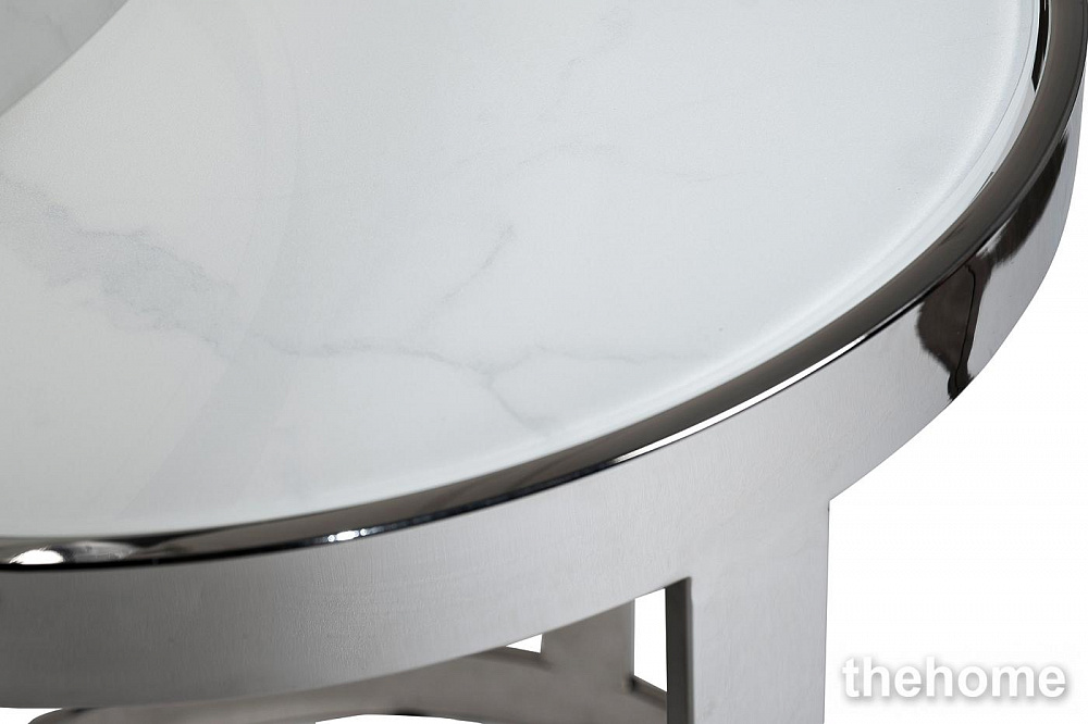 47ED-ET081S Столы журн(наб из 2шт)стекло мрам/хром d60*60/d46*50 Garda Decor - 2