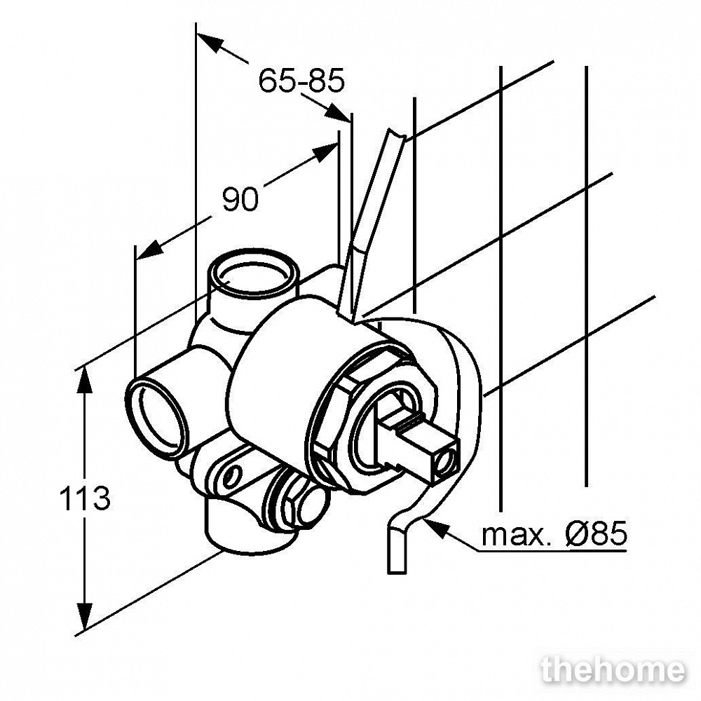 Скрытая монтажная часть для смесителя Kludi 38624N - 2