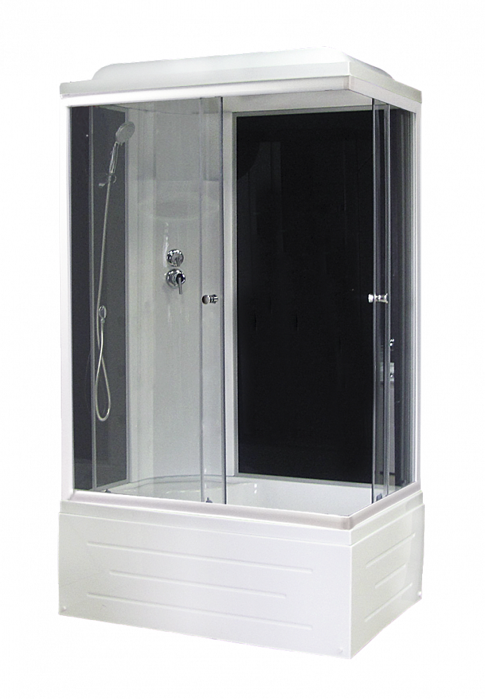 Душевая кабина Royal Bath 8100BP6-BTчерное/прозрачное левая - TheHome