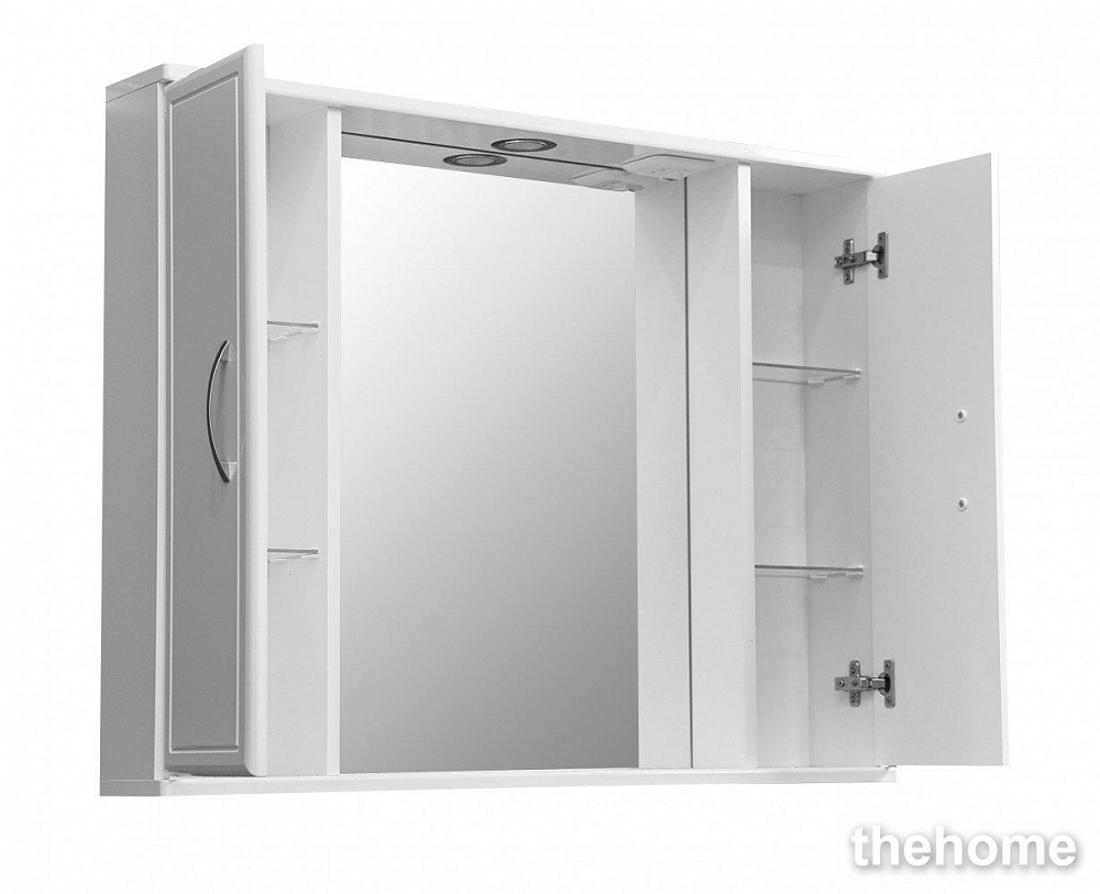 Зеркальный шкаф Stella Polar Концепт 90/C SP-00000131 90 см с подсветкой, белый - 3