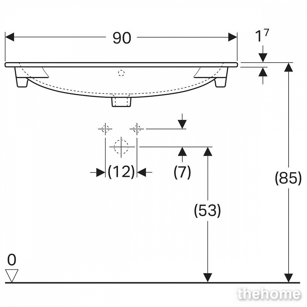 Раковина Geberit Acanto 90см 500.642.01.2 белая - 4