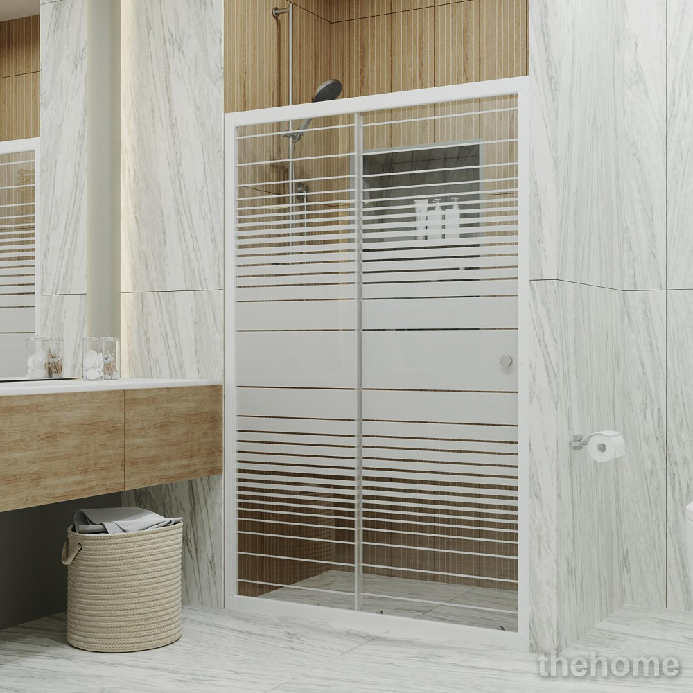 Душевая дверь Triton Слайд 120x185, белый - 2