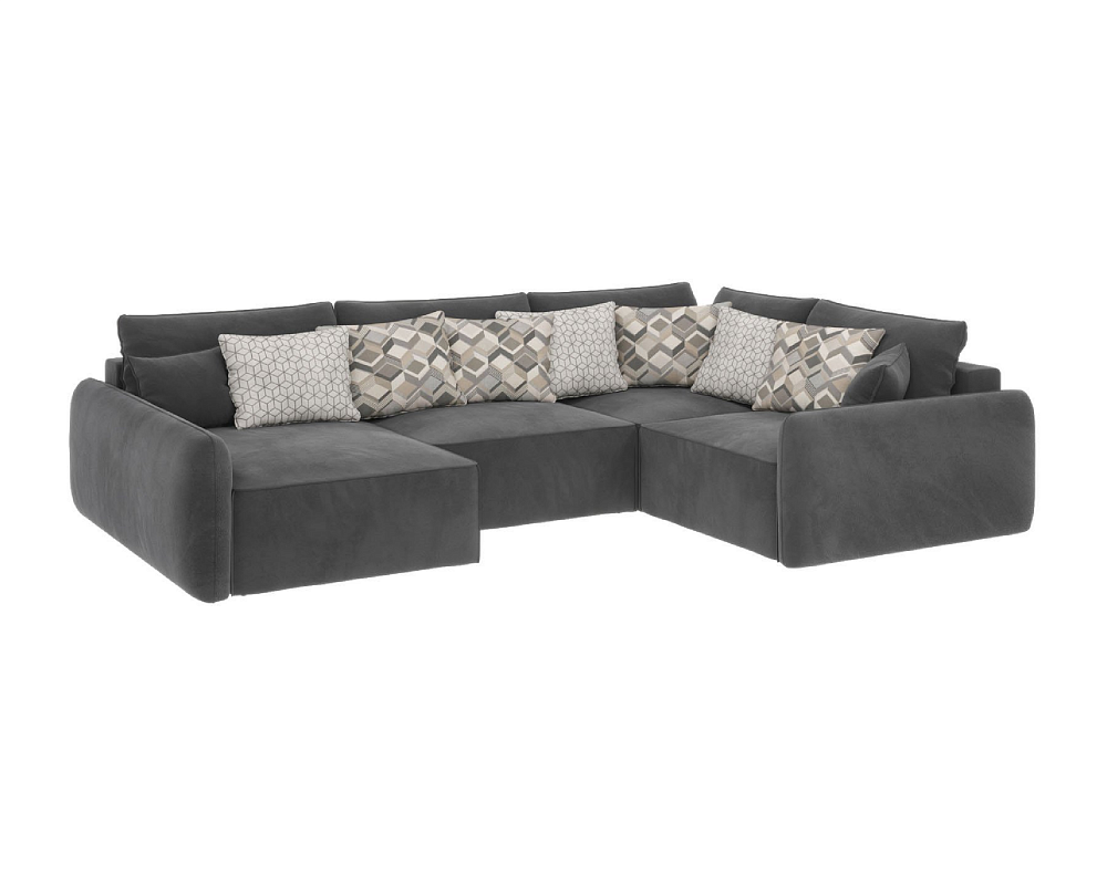 Диван угловой DeeOne Портленд-8 AAA4157005 серый - TheHome