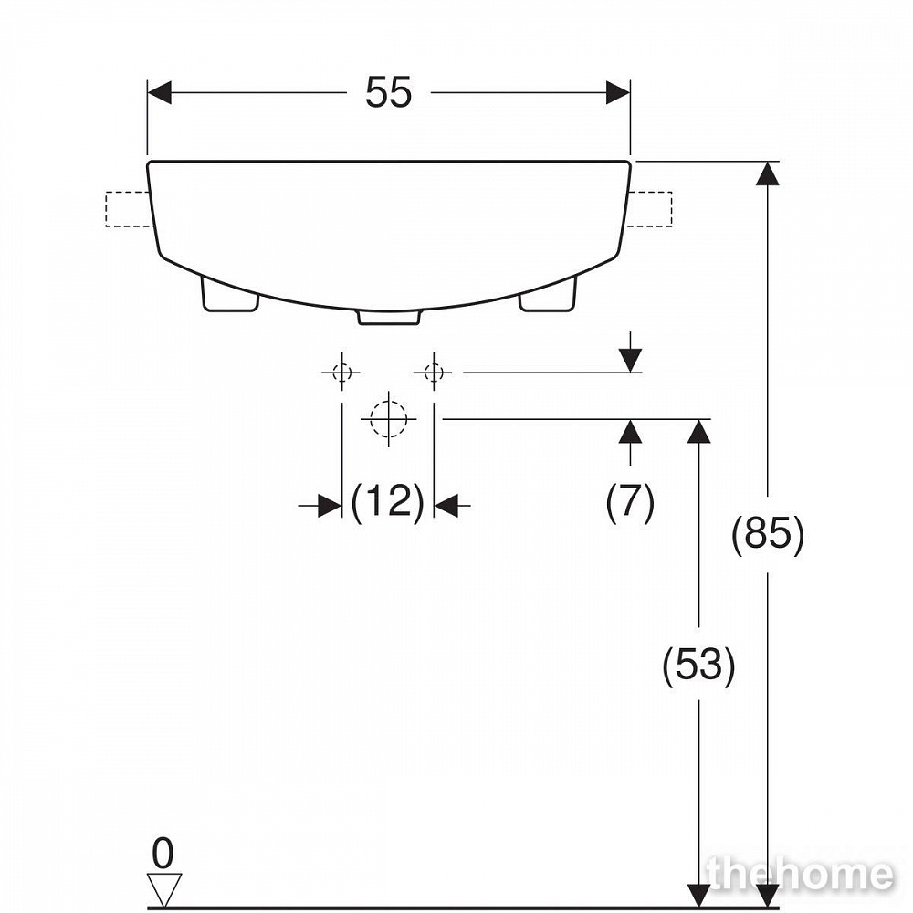 Раковина Geberit Variform 55см 500.681.01.1 белая - 4
