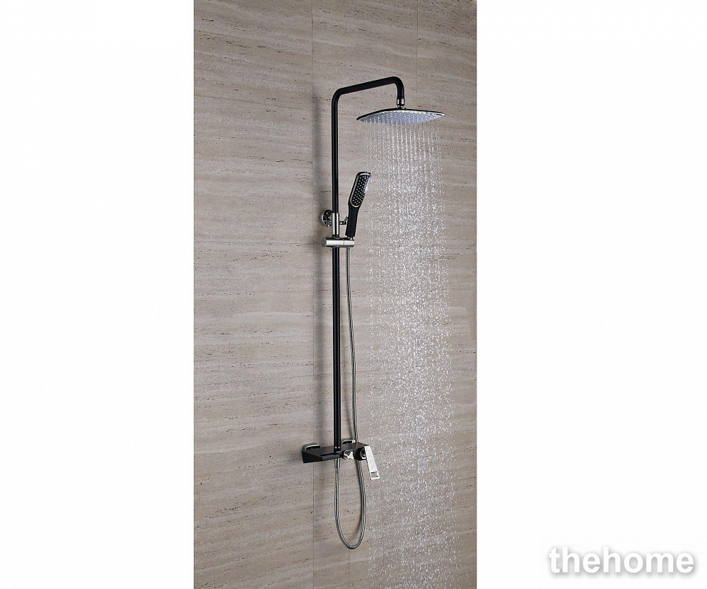 Душевой гарнитур черный/хром Bronze de Luxe QUADRO LT919BC - TheHome