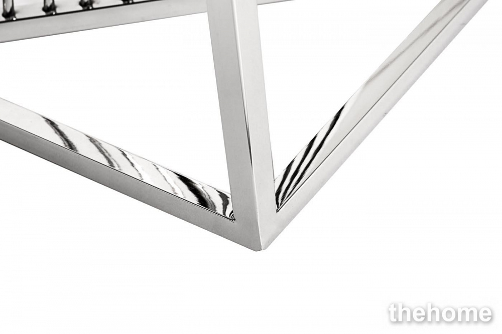 13RXET8082L-SILVER Стол журнальный стекло черн./серебро 38*38*70 Garda Decor - 4