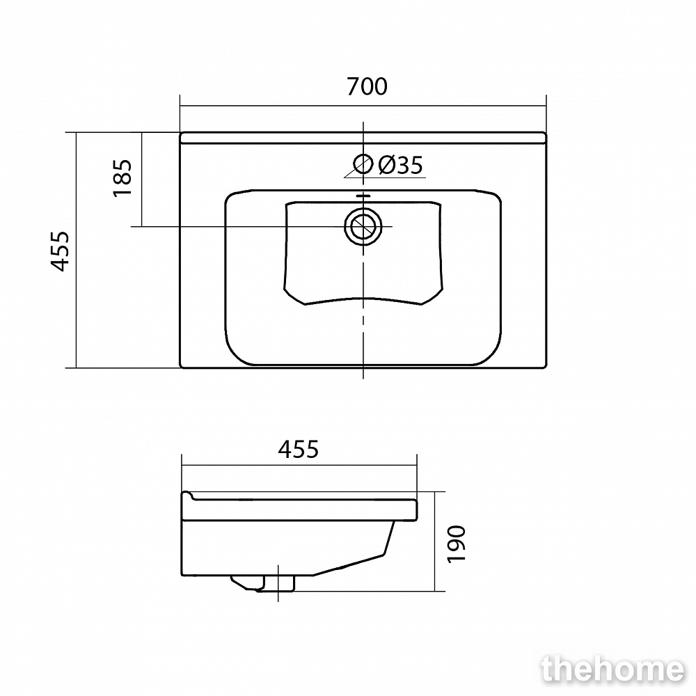 Раковина Santek Миранда 1WH302250 70 см. - 4