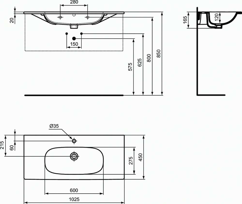 Раковина Ideal Standard Tesi T350801 - 2