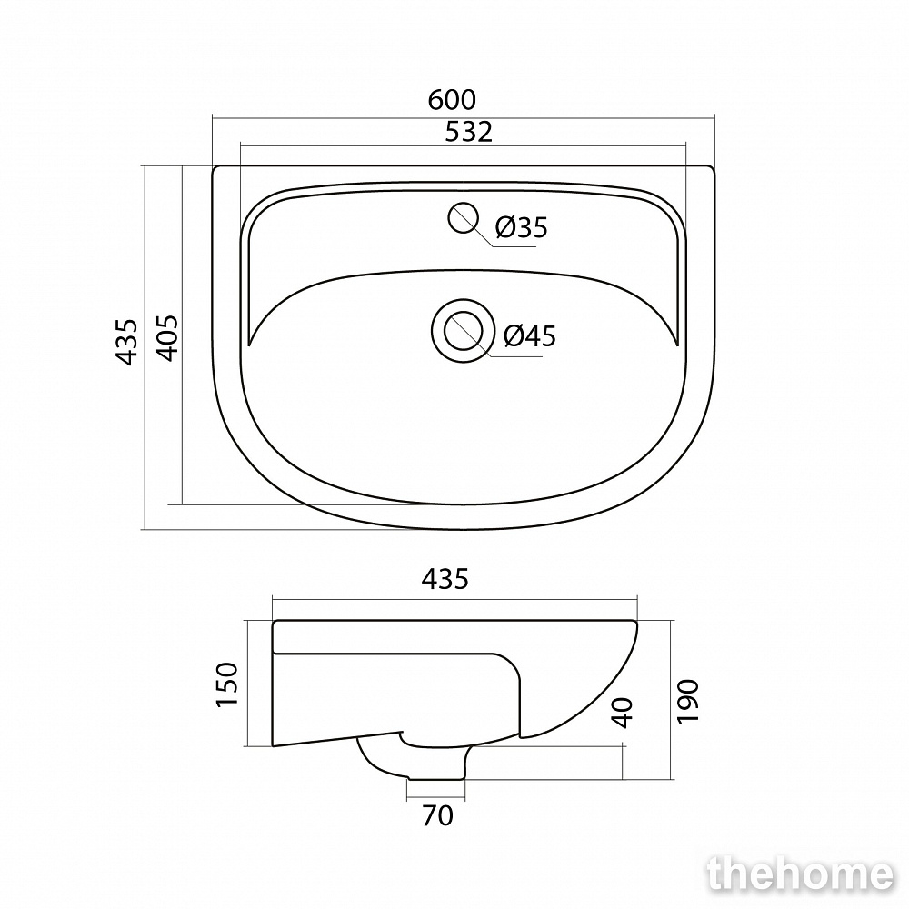 Раковина Santek Эллада 60 1WH110198 - 4
