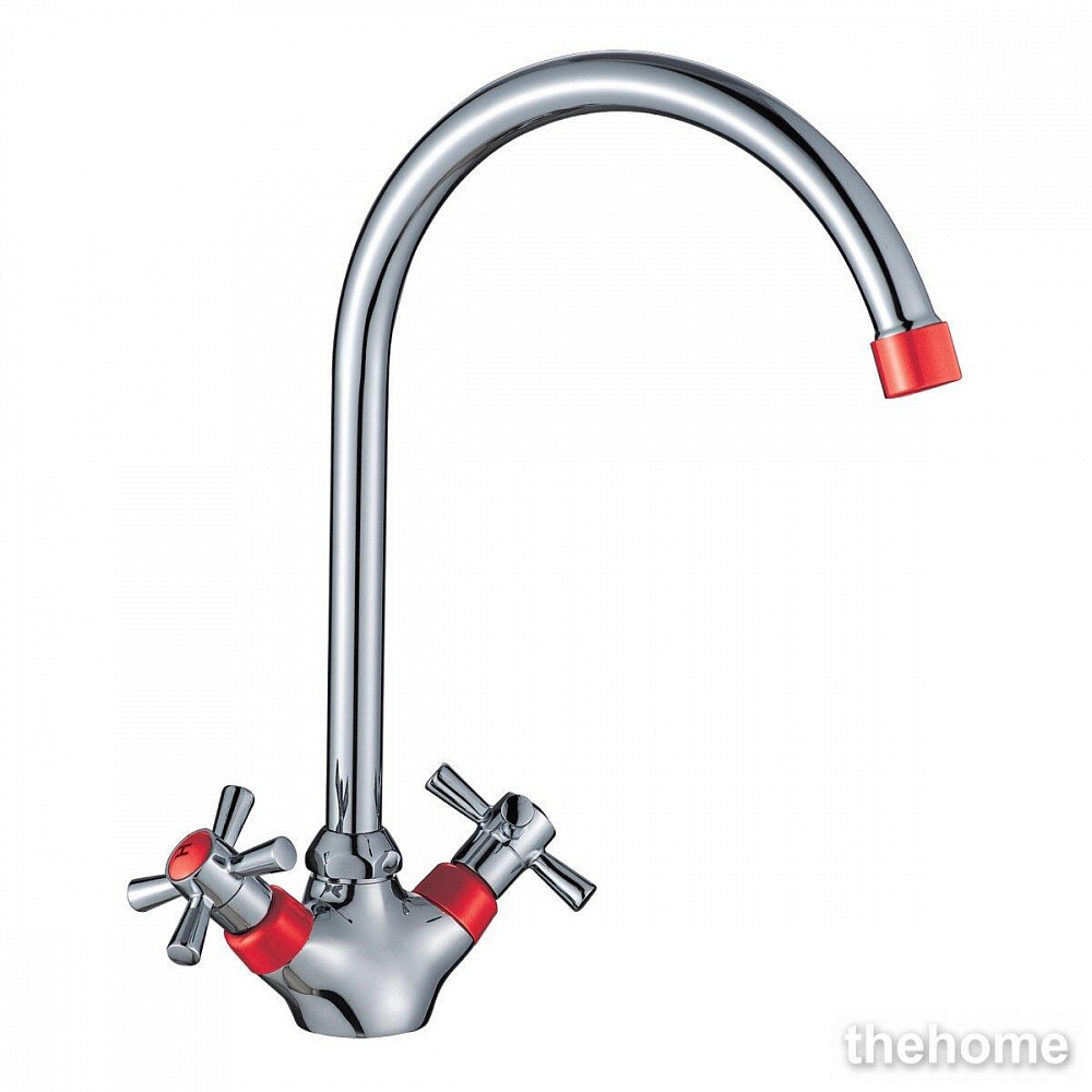 Смеситель Decoroom DR46 для кухонной мойки, DR46028-Red - TheHome