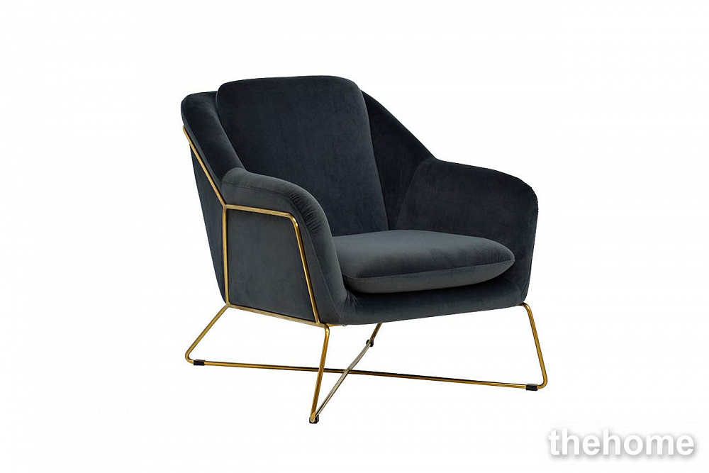 46AS-AR2976-GR Кресло велюр серо-зеленый/мат.золото 75*87*80см Garda Decor - 2