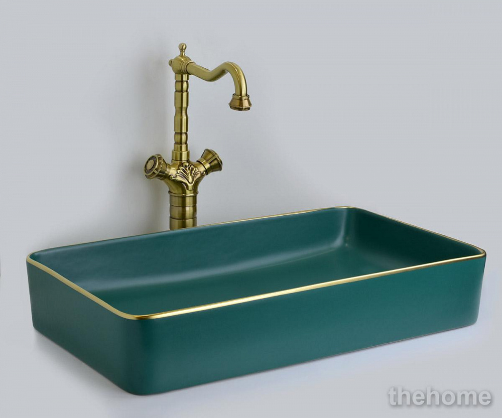 Накладная раковина Bronze de Luxe зеленая 1061 - 3