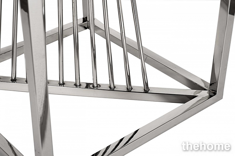 13RXET8082L-SILVER Стол журнальный стекло черн./серебро 38*38*70 Garda Decor - 3