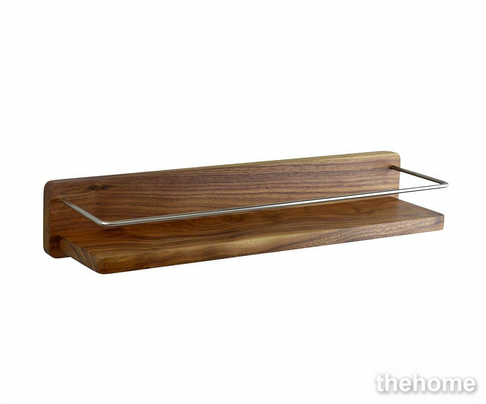 Деревянная полка с ограничителем матовый хром Bronze de Luxe Forest 10711C - TheHome