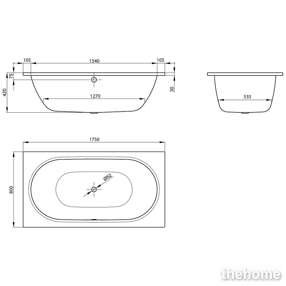 Стальная ванна Bette Starlet 175x80 см 1450-000 - 5
