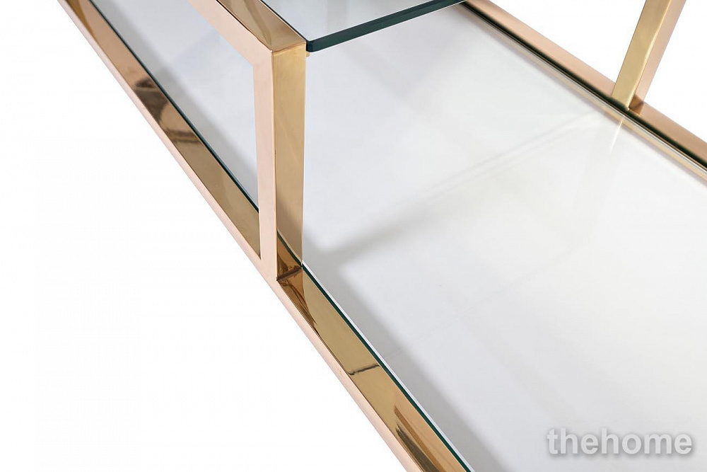GY-SH8005GOLD  Стеллаж стекло прозр./золото 140*38*180 см Garda Decor - 3
