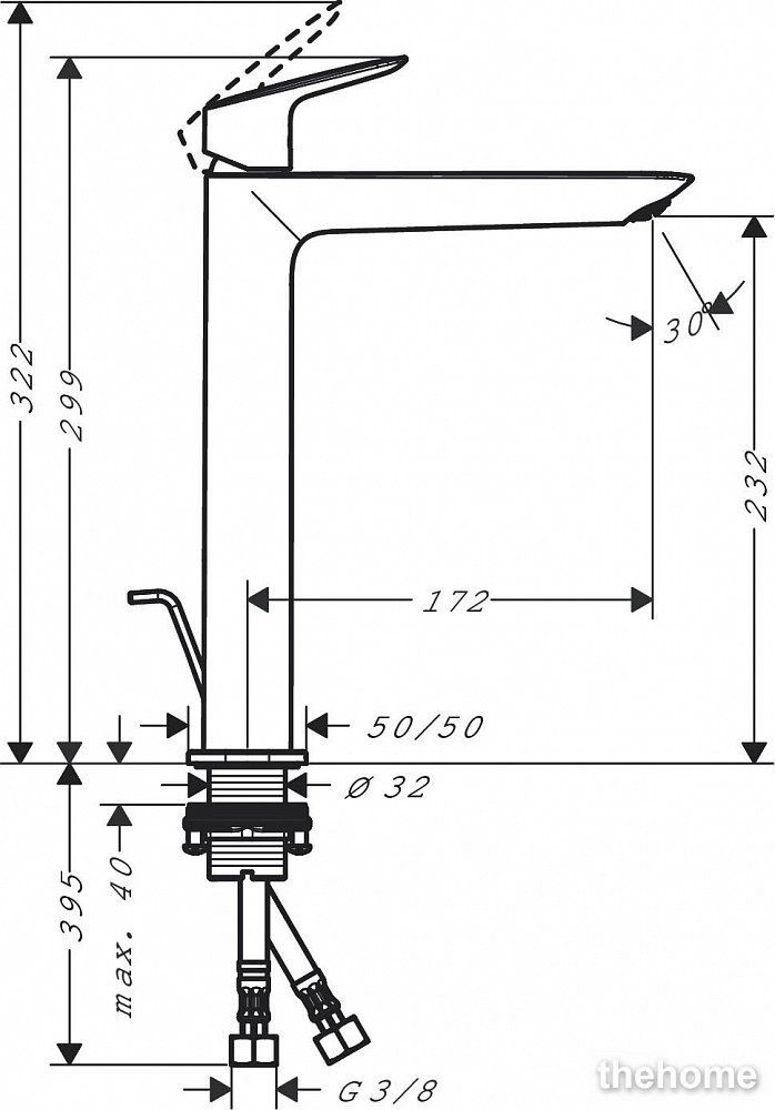 Смеситель Hansgrohe Logis Fine 240 71257000 для раковины, хром - 3