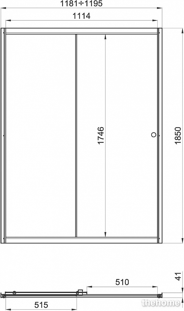 Душевая дверь Triton Слайд 120x185, белый - 6