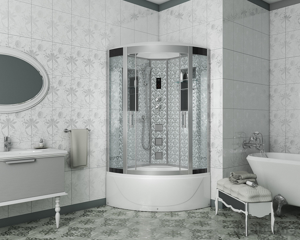 Душевая кабина Niagara NG-7710W 100x100 см с гидромассажем стенки белые - 2