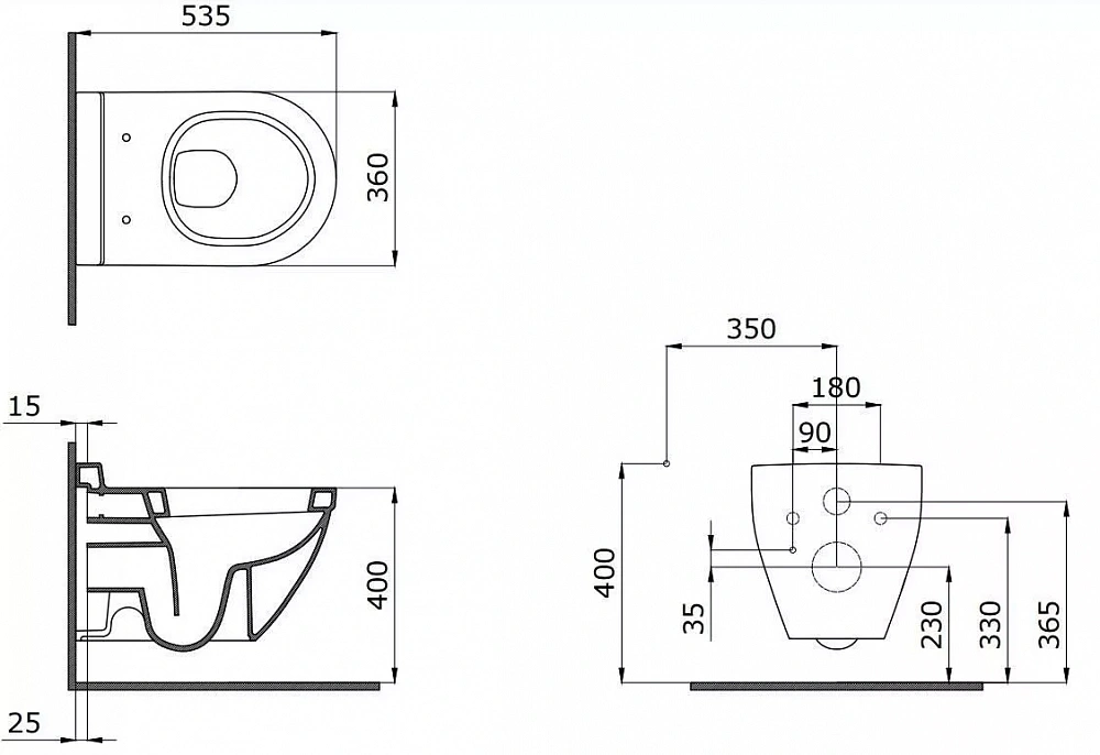 Чаша унитаза подвесного Bocchi Taormina Arch 1012-001-0129 белая - 3