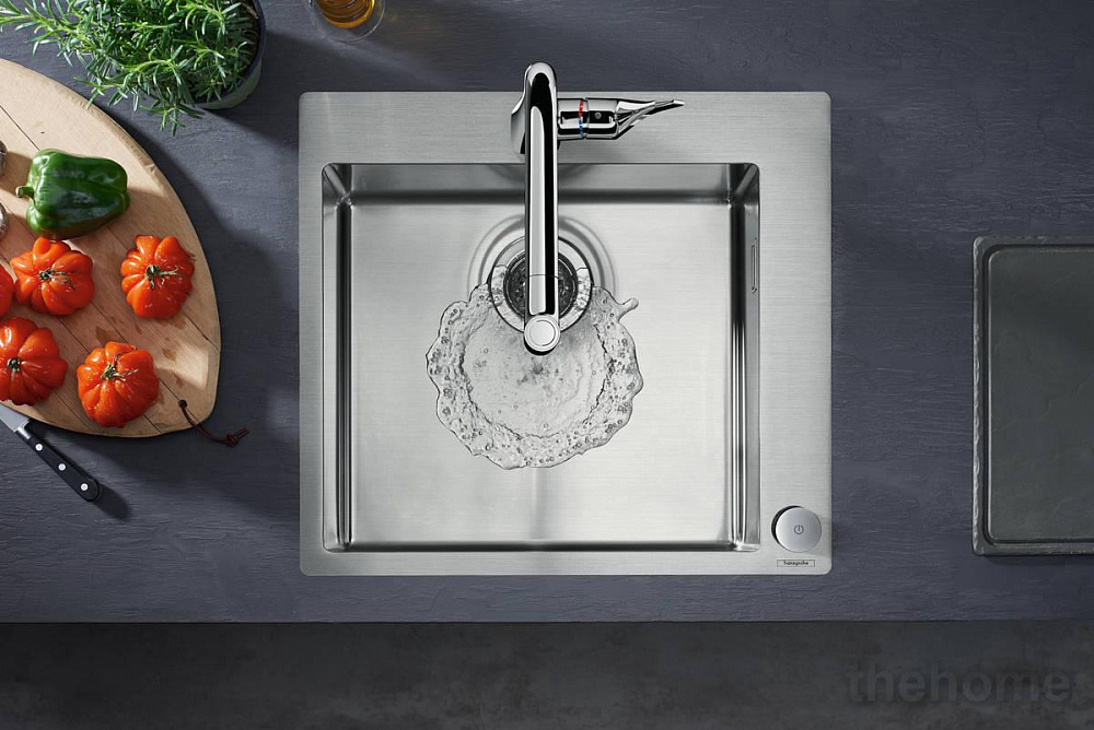 Смеситель Hansgrohe Metris для кухонной мойки 73806000 хром - 4
