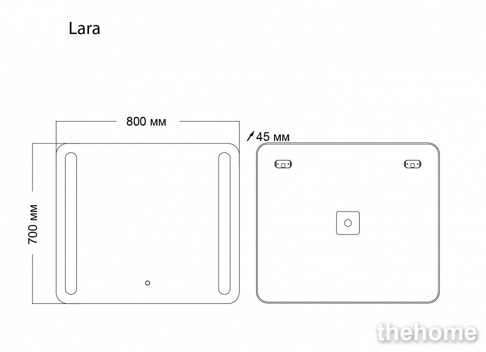 Зеркало Grossman Lara 138070 сенсорное с подсветкой - 4
