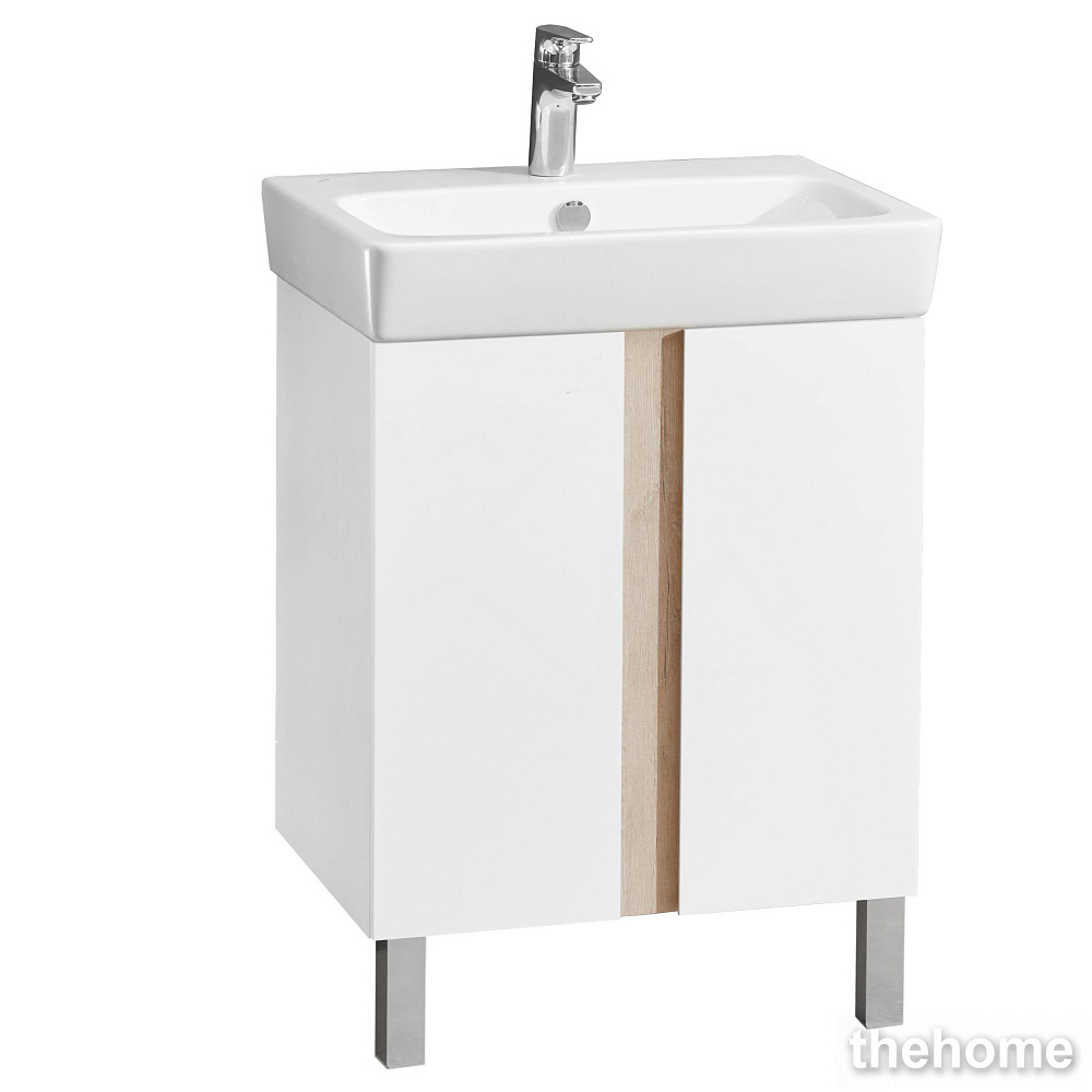 Тумба под раковину Aquaton Кантри 60 1A257401AHB20, белый / дуб верона - TheHome