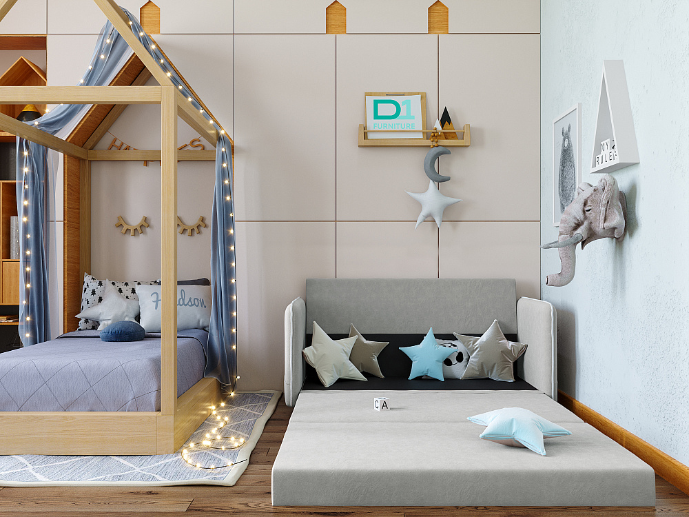 Диван прямой DeeOne Слим Kids AAA41390002 серый - 3
