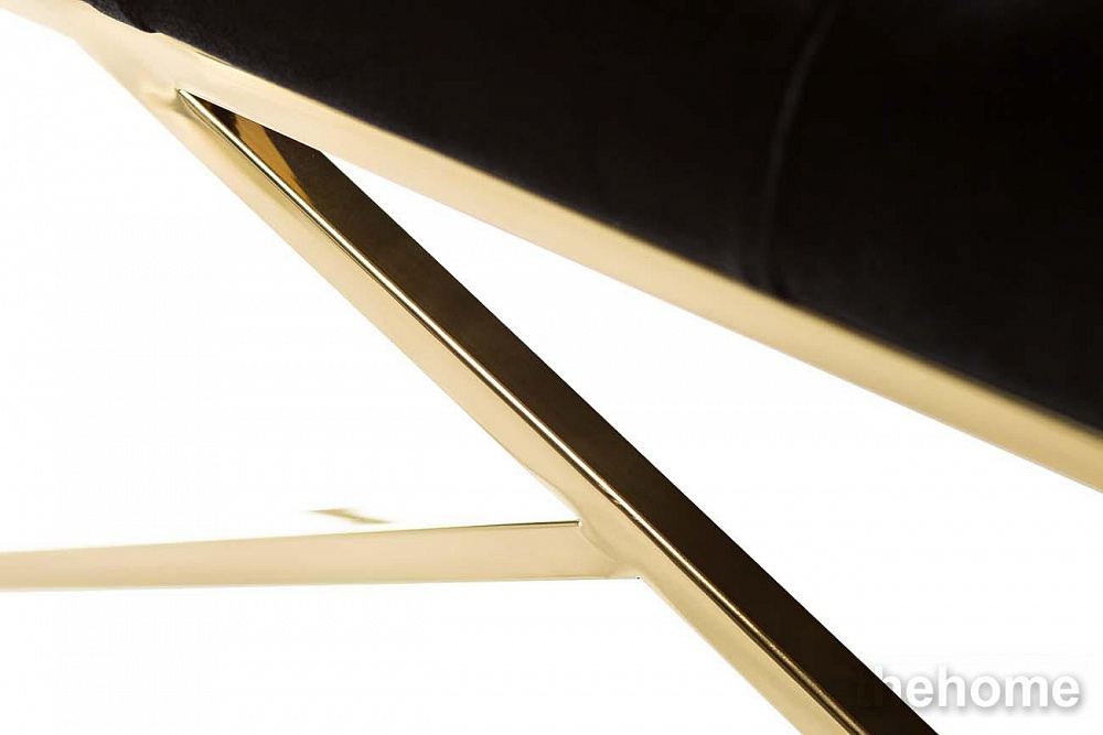 GY-BEN7835GOLD-BL Банкетка велюр черный/золото 110*42*46см Garda Decor - 4