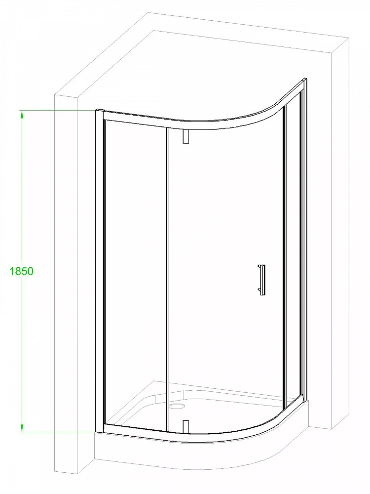 Душевой уголок Royal Bath HKV-C-CH 90х90х185 рифленое - 3