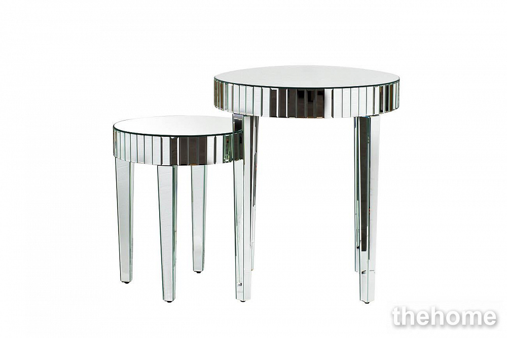 KF-13163 Комплект 2 стола зеркальных (66х66х76/50,8х50,8х58,4) Garda Decor - TheHome