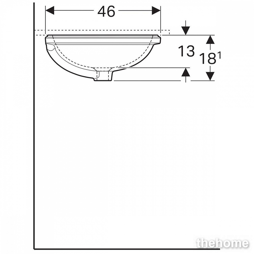Раковина Geberit Variform 56см 500.754.01.2 белая - 5