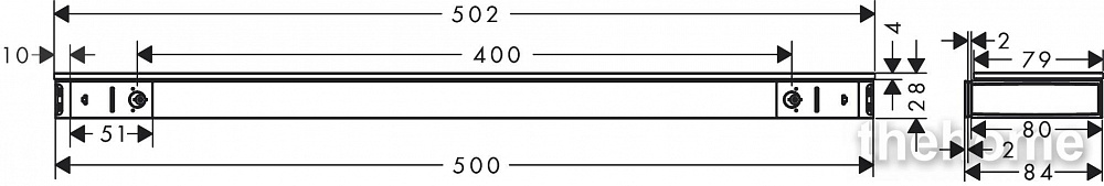 Полка Hansgrohe Rainfinity 26844000 хром - 2