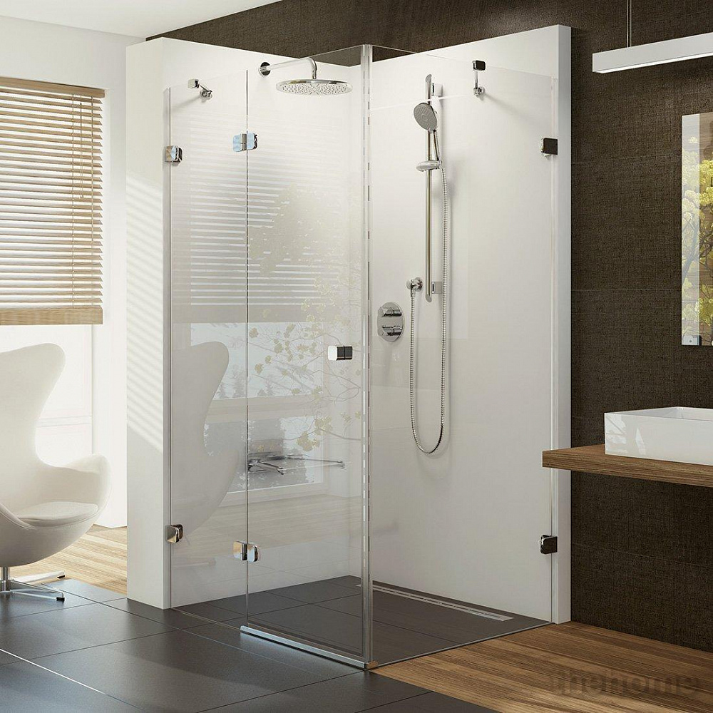 Душевой уголок Ravak BRILLIANT BSDPS-100/100 L хром+ прозрачное стекло - TheHome