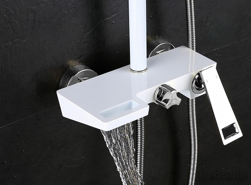 Душевой гарнитур белый/хром Bronze de Luxe QUADRO LT919WC - 3