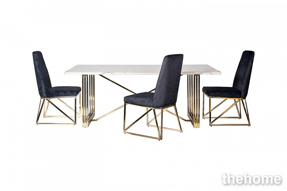 30C-DX-2014 BLU Стул велюр темно-синий/золото 49*65*99см Garda Decor - 6