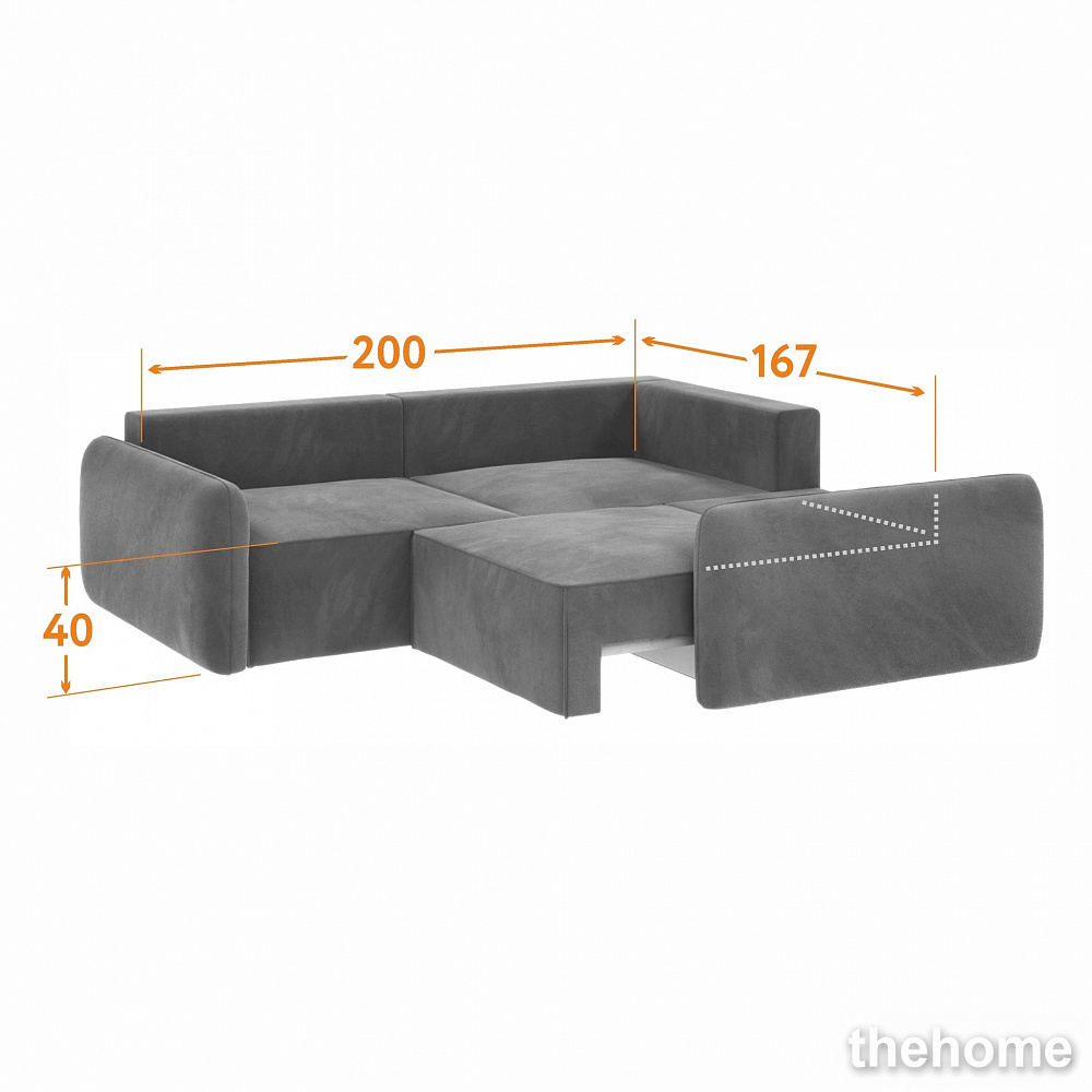 Диван угловой DeeOne Портленд-6 AAA4156005 розовый - 6