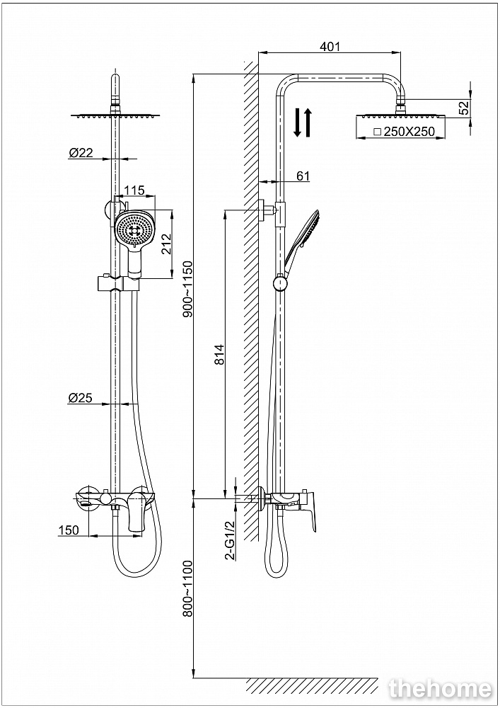 Душевая система D&K Reisling Rhein DA1273701B03 - 2