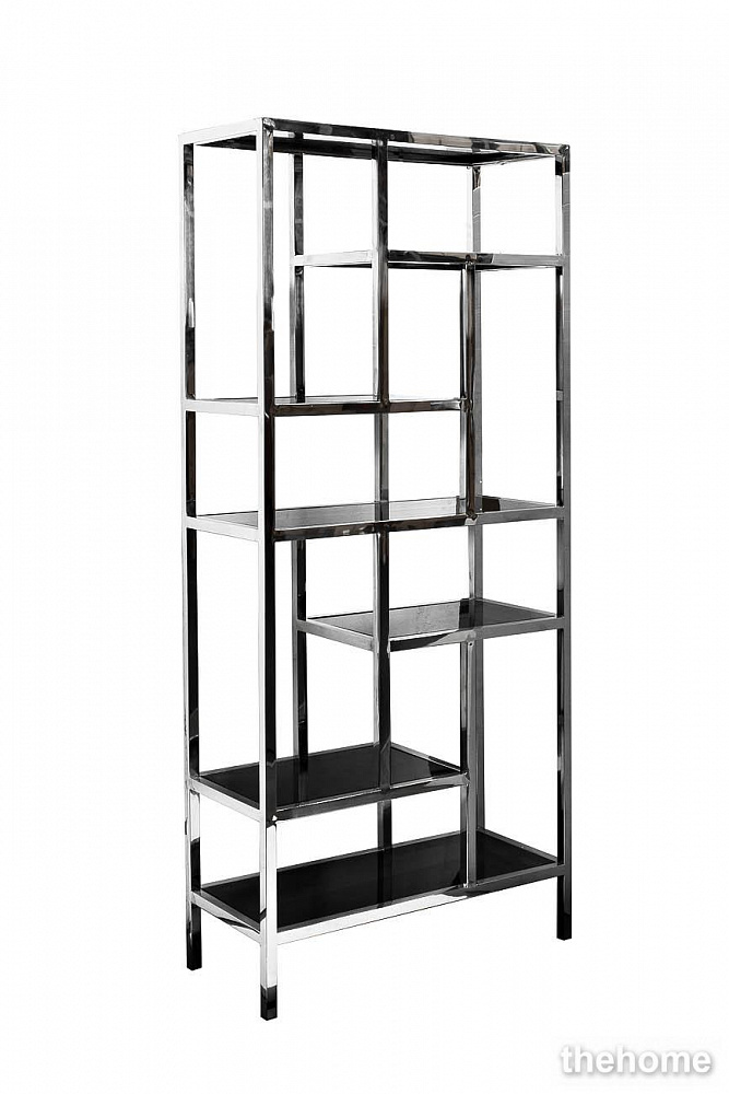 46AS-SH1076-SILVER Стеллаж серебристый/темн.ст. 80*35*180см Garda Decor - 2