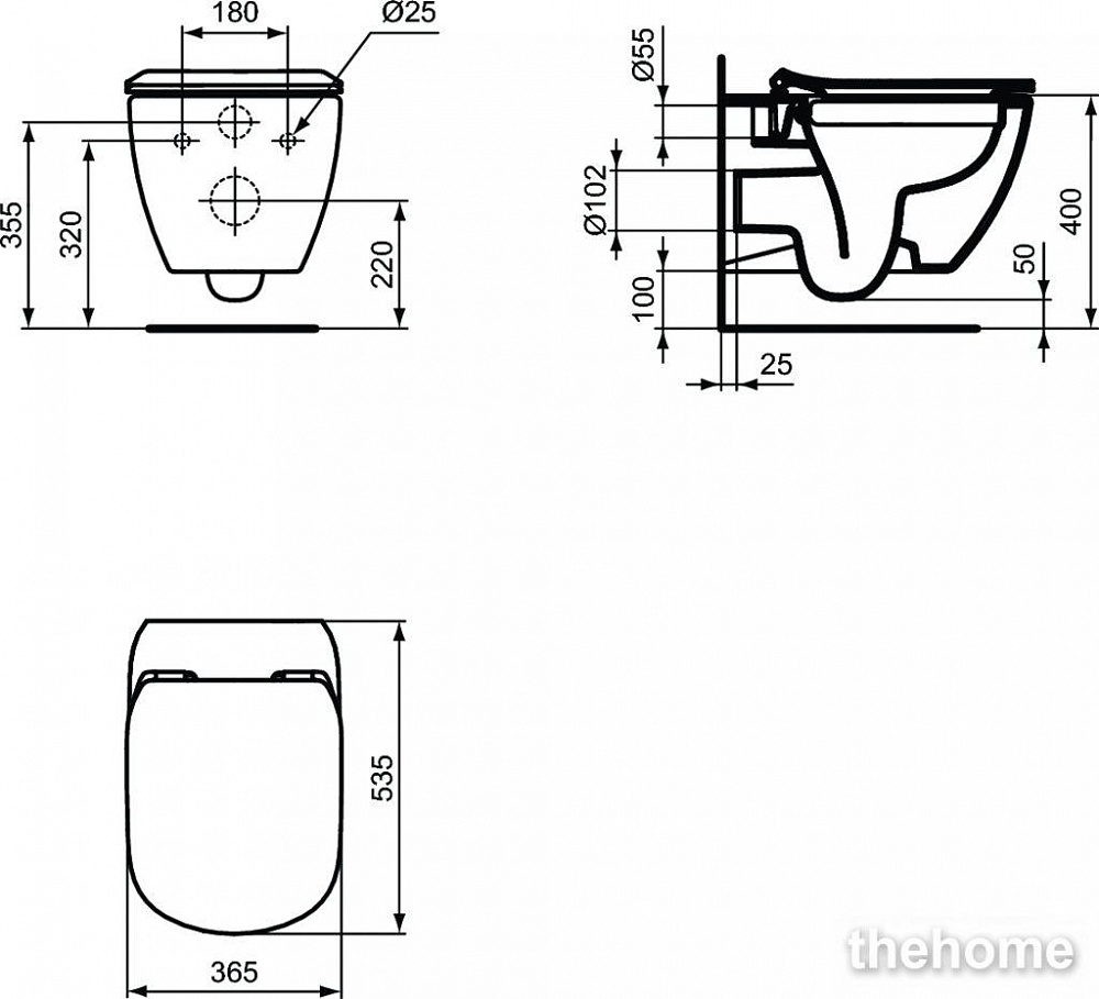 Комплект Ideal Standard Tesi Prosys с подвесным унитазом и инсталляцией T355101PT15 - 8