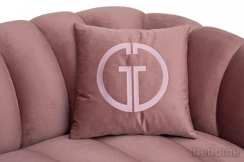 Диван Fabio трехместный велюр розовый Colton 007-ROS 239*95*72см, 2 подушки Garda Decor - 4