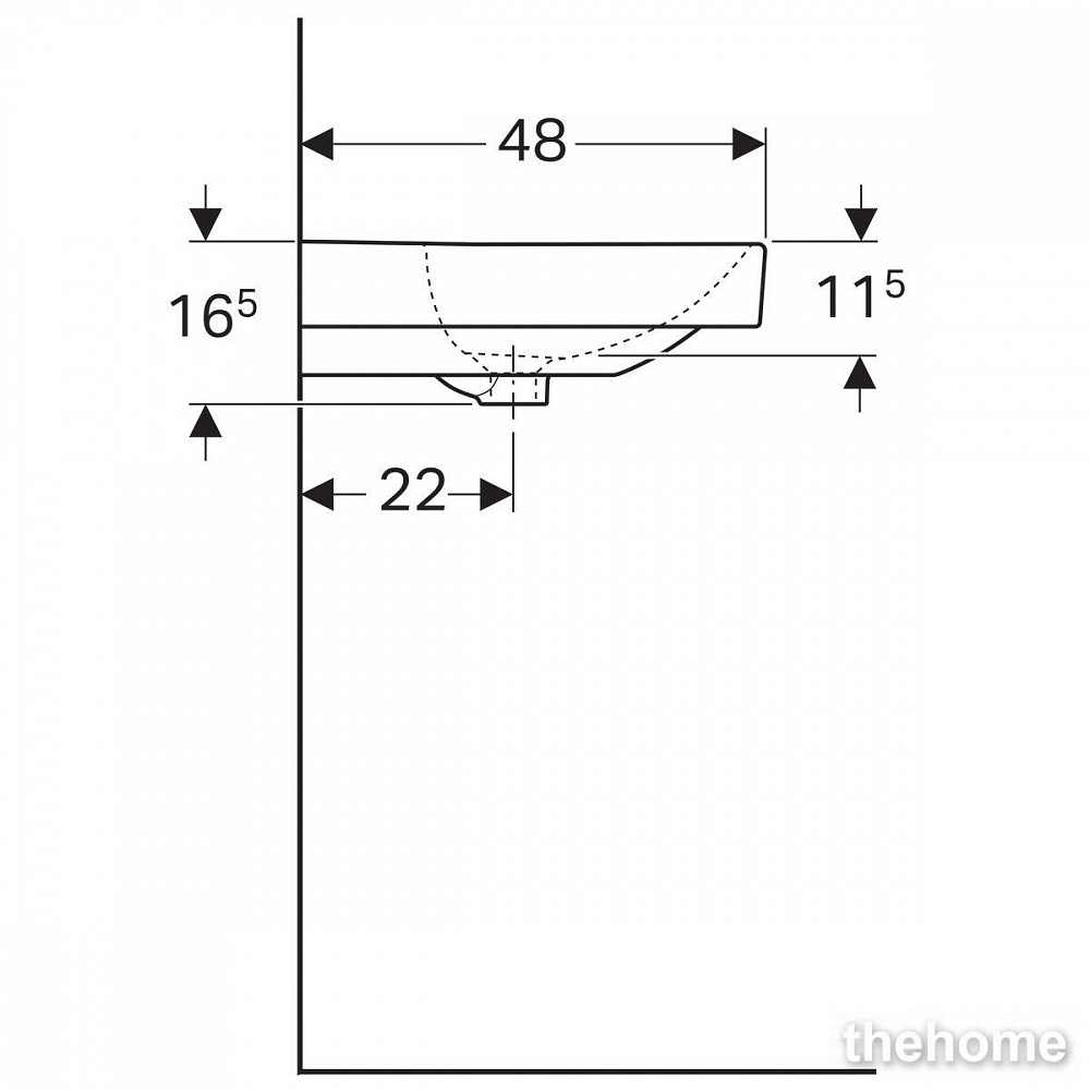 Раковина Geberit Smyle Square 75см 500.249.01.1 белая - 6