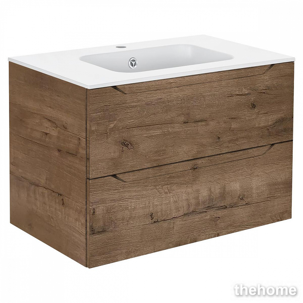 Тумба под раковину Vincea Norma 80 см подвесная, ящики soft close, V.Oak - TheHome