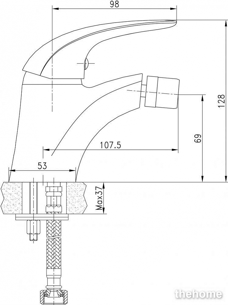 Смеситель для биде Aquanet Cobra SD90364 - 5